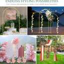 WellSign Wedding Arch Backdrop Stand 6FT, 5FT, 4FT Set of 3 Metal Gold Balloon Arch kit Stand for Ceremony Baby Shower Valentine Engagement Party Event Decoration, Garden Climbing Plant Fram