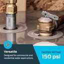 Cash Acme 3/4 Inch NCLX-5LX Temperature and Pressure Relief Valve, Push to Connect Brass Plumbing Fittings, Copper, CPVC Pipe, 150 PSI, 19783-0150 Bronze