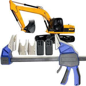 18 Quick Coupler Mate Pipe Clamps Includes 4 Duo-Jaw Sets(2 * 1/2" + 3/4" and 2 * 7/8" + 3/8" Jaw) for Hydraulic Pipe Clamps Quick Coupler Tool Suitable Excavators, Tractors etc.