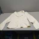 Women's Classic Two-Button Slim Fit Blazer Jacket, Cream, Medium