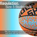 Swimming Pool Basketball Hoop Set by Hoop Shark - Orange/Blue - Inflatable Hoop with Ball - Perfect for Competitive Water Play and Trick Shots - Ultimate Summer Toy