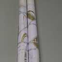 Pack Of 2 Safiyya 78.7"×17.3" White and Gold Wallpaper Geometric Peel and Stick Wallpaper for Bedroom Contact Paper for Cabinets Liner Self Adhesive Removable Wall Paper for Walls Vinyl Rolls