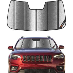 Windshield Sunshade for Jeep Cherokee 2014-2023 Front Window Sun Shade - Metallic