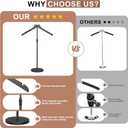 Shirt Display Stand, 18-34 Inch Height Adjustable Mannequin Torso for Vendors Shop, More Stable Dress Form Portable Clothes Garment Rack, T Shirt Display Holder Jacket Coat Stand Hanger, Black