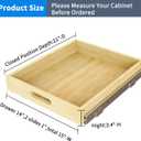 2 Set Pull Out Cabinet Organizer, Soft Close Slide Out Wood Drawer Storage Shelves for Kitchen, Base Cabinet Organization for Pantry, Finished, Heavy-Duty, Bottom Assembly (15 W x 21 D)