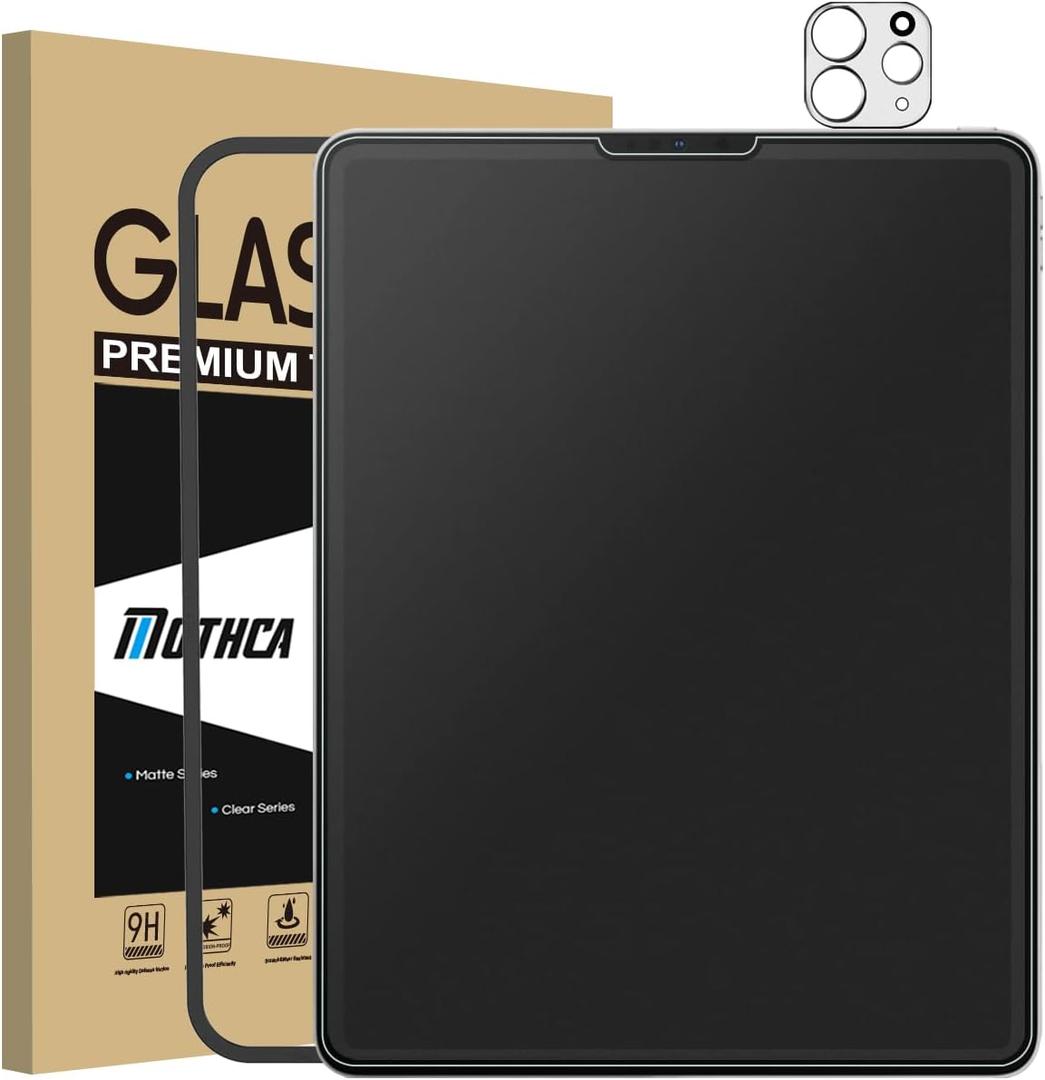 Mothca Matte Glass Screen Protector for iPad Pro 11 Inch(2022/2021/2020/2018), iPad Air 5/ Air 4 10.9 Inch (Not for M4 iPad Pro 11 2024) Anti-Glare & Anti-Fingerprint (Not Privacy) Tempered Glass