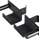 Fitvids Multi-Function Power Cage with J-Hooks  Safety Straps and Optional LAT Pulldown Attachment and Cable Crossover  H. J-Hooks, Pair  Black