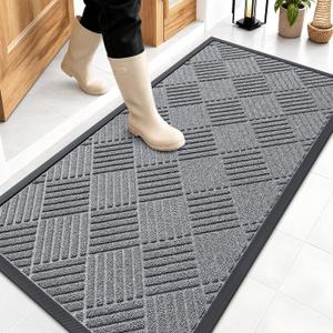 OLANLY Front Door Mat Outside Entrance 47x23, Waterproof Heavy-Duty Doormat