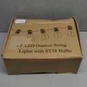 Brightever Outdoor String Lights 200FT Waterproof, Patio String Lights for Outside with 100+4 ST38 Shatterproof LED Filament Bulbs, Dimmable Hanging Lights for Christmas, Party, Cafe (2-Pack 100FT) (200FT-Warm White, Black Wire)