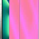 2PCS Anti-Blue Privacy Tempered Glass Mirror Anti-Spy Screen Protector Anti-Peeping Film Compatible with iPhone 13/13 Pro,6.1 inch Electroplated Colorful