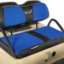 WEIMELL Golf Cart Seat Covers Fit for Club Car DS 2000-Up Front Seat Ordinary Cushion Covers Thickened Breathable Mesh with Vinyl Leather No Nail Gun Easy to Install Black & Blue