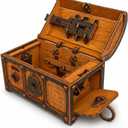 WOODEN.CITY Puzzle Box Treasure Chest - Assemble and Solve Riddles for a Unique Escape Room Experience - Wooden Clue Box Perfect Unique Gift Box - Made in EU