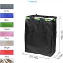 Fekey&JF Hanging Car Trash Can, Waterproof Leakproof Oxford Auto Garbage Bag with Storage Pockets, Vehicle Multi-Use Organizer for Outdoor Traveling, Foldable Trash Bin Universal for Car, SUV (Camouflage)