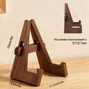 Wooden Discus Stand, 8.8 Inch Wood Discus Holder Display Stand, Rustic Wooden Plate Holder & Picture Frame Easel for Tabletop Art, Decorative Plates, Plaques and Collectibles