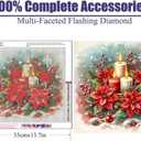 2 x Lophomie Christmas Diamond Art, Christmas Candles Diamond Art Kits for Adults, 5D Diamond Painting Kits Beginners, DIY Round Full Drill Paint with Diamonds Crafts for Home Wall Decor Gifts 14x14 in (13.8x13.8in (35x35cm))
