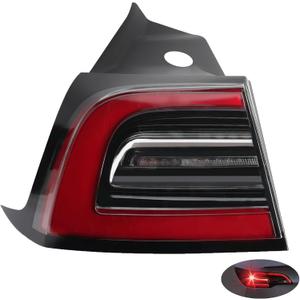Led Tail Lights, Compatible with 2017-2021 Tesla Model 3, Replace 1077397 Running Brake Turn Signal Tail-Lights Rear Left Outer TailLights Assembly