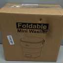 Portable Washing Machine, Mini Washer and Spin-Dryer With Folding Hanger, 16L Large Capacity Small Compact Laundry Machine of Underwear, Baby Clothes, for Apartments, Dormitories, RV, Travel, (White)