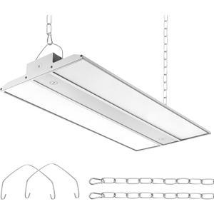 400W LED Linear High Bay Light Fixture, 1-10V Dimmimg LED Linear Highbay Shop Lights, 5000K Daylight 56000LM(140LM/W) 100-277V for Garage, Factory, Workshop,Warehouse