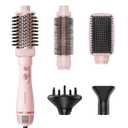 Blow Dryer Brush Set, Wavytalk Air Sculpt 5-in-1 Hot Air Brush Set, Multi Hair Styler for Salon Blowouts, Smooth Curls, Volumizing and Straightening, Sleek and Less Frizz, Pink