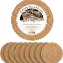 13 in Round Woven Placemats Plate Chargers Set of 12, Boho Farmhouse Rustic Woven Place Mats for Dining Table Decor, Rattan Wicker Table Mats Jute Braided Chargers for Dinner Plates