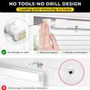 UNISHADES No Drill Blinds for Windows 1" Aluminum Cordless Mini Blinds L-Shaped Slat 100% Privacy, for Window Size 24" W 48" H - White