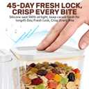 Cereal Dispenser Countertop 2 Pack, 3L Large Cereal Containers Storage Airtight for Kitchen Pantry, Dual Control Plastic Dry Food Dispenser for Cereal, Rice, Grains, Candy, Coffee Beans, 3 Liters