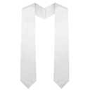 QEYMN Graduation Stole,Plain Graduation Sash,Graduation Stole Class of 2024 for Unisex Adults,Graduation Stole Sash for Academic and Choral 70" White Color