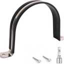 Pipe Clamps,304 Stainless & Rubber Cushioned Heavy Duty Conduit clips (SCH 4 in (114 MM) - 6 Pack)