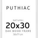 Puthiac 20x30 Solid Oak Wood Picture Frame, White, 1 Pack