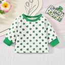 MINIFEIKO Preemie Baby Premature Boy First St. Patrick’s Day My Clothes Shamrock Clover Outfit Green (Green)