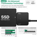 SATA to USB 3.0 Adapter, External Hard Drive Converter Cable for 2.5" 3.5" HDD, SSD with Power Supply