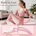 Pink Pilates Ring Kit with 14 inch Magic Circle & Foam Roller, Ergonomic Home Workout Equipment Set, Full Essentials for Women Beginners - Includes Exercise Guide & Storage Bag