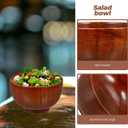 Hemoton Wooden Salad Bowl 5.1 Inch Small Wood Bowl for Food Serving Fruit Tray and Mixing Kitchen Tableware