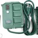 ARC-POWER Remote Control 6 Outlet Light Sensor Digital Timer Outdoor Garden Stake Strip