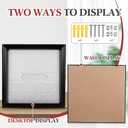 Silipull 15'' Baseball Base Display Case Cabinet 16.5" W x 16.5" H Wall Mount Wooden Box Holder W/98% UV Acrylic Door Lockable Storage Display Box for Collection