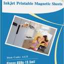 Uinkit 30 Sheets Printable Magnetic sheets Non Adhesive 13.5mil 4x6 inches Thick Magnet Glossy Photo Paper for Inkjet Printers