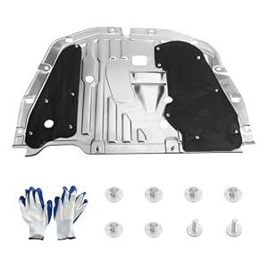 TomGoo Engine Splash Shield Guard Compatible with Honda Civic 2016 2017 2018 2019 2020 2021, Engine Case Guard Under Car Shield Cover OEM 74110-TBA-A00 90674-TY2-A01 Engine Splash Guard