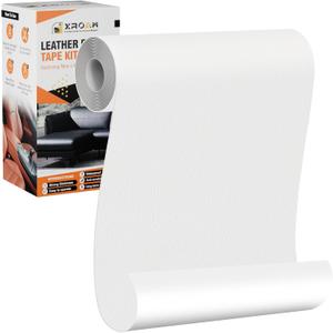 2 x Leather Repair Tape, 4.7x63 inch Leather Patches for Furniture, Self Adhesive Leather Repair Patch for Sofas, Couches, Leather Covers, Seats, Chairs, Vinyl Repair Tape White