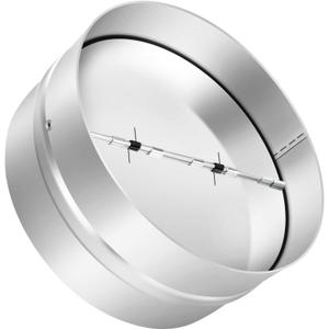 8 Inch Draft Blocker Backdraft Damper Duct Draft Stopper One-Way Airflow Ducting Insert Backflow Preventer Inline Fan Vent Deflector (Silver)