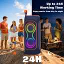 Musibaby 80W Bluetooth Speaker, Loud Portable Speaker with Deep Bass, Waterproof Outdoor Speaker with RGB Lights for Camping, Beach & Party, 24H Playtime, BT5.3, Dual Pairing