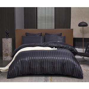 Arianaut Duvet Cover King Size Black 5 Pieces Satin Luxury Coquette Silk Like Striped Bedding Set Comforter Cover with Zipper Closure 1 Duvet Cover 4 Pillow Cases