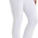 Willit 29" Women's Yoga Dress Pants Straight Leg Work Slacks Stretchy Office Casual Pants 4 Pockets Belt Loops White XS