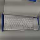 Wireless Keyboard and Mouse Combo, Compact Quiet Wireless Keyboard and Mouse Set 2.4G Ultra-Thin Sleek Design for Windows, Computer, Desktop, PC, Notebook, Laptop (GHKM03 Silver White)