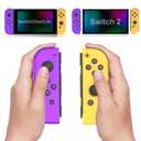 ProGamerX Wireless Switch Controllers for Switch 2,OLED,Lite,Gamepad with No Drift Joystick,Pro Grip,Dual Vibration,Wake-Up,Motion Control,Screenshot,Best Value Alternative,No NFC,Orange Purple