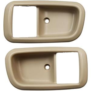 Lcyolada Front Driver & Passenger Interior Door Handle Trim Bezels for Toyota Tundra 2000-2006, Replaces 91343, 69278-0C010-E0, 91342, 69277-0C010-E0,Beige