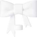 4 x Bow Lovely Drinking Straw Tips Cover Reusable Protector Topper for 0.4in Straws Silicone Cup Accessories, 10mm Straw Covers Cap (White)