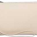 GOIACII Women's Wristlet Clutch Slim Leather Wallet RFID Blocking Handbag