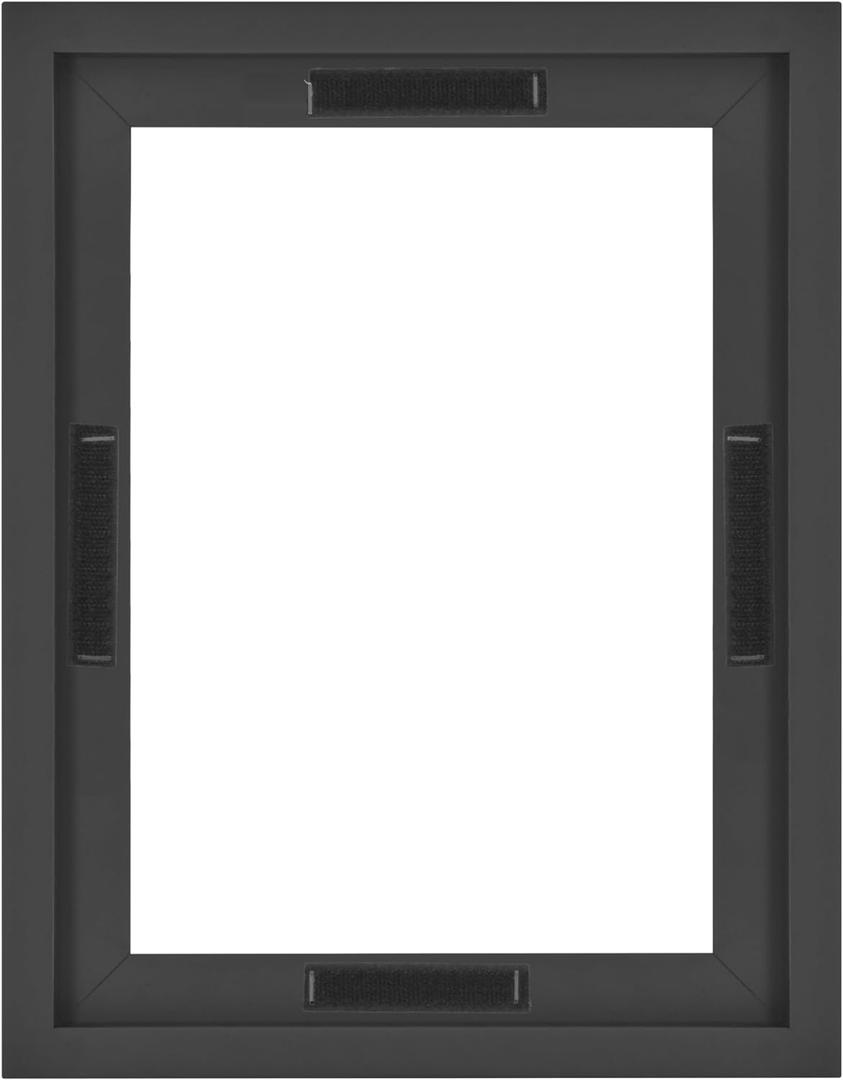 MCS Canvas Float Frames 9x12 Frame, Black Frame for Finished Canvases, Vertical & Horizontal Wall Hanging Large Frame with Adhesive for Canvas Paintings (1-Pack)