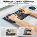 Wireless Keyboard and Mouse Combo,2.4G Full Size Wave Keys Ergonomic Keyboard with Wrist Rest for Natural Typing, 3 DPI Adjustable Ergonomic Silent Mouse for Computer/Laptop/Windows/Mac (Gray)