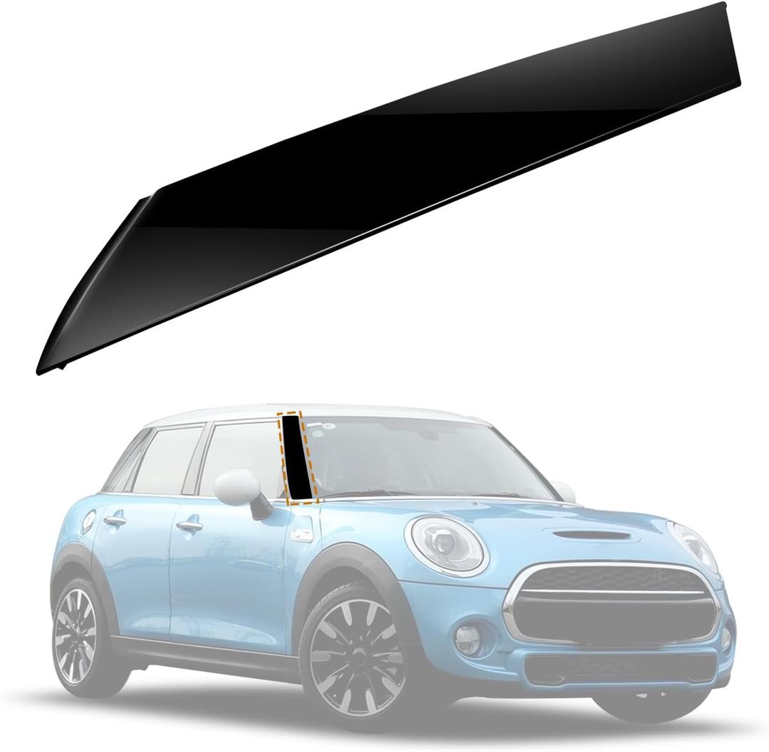 Windshield Post Trim A-Pillar(Right Driver Side) Molding Cover Compatible with Mini Cooper R55 R56 R57 2007-2015 Windshield Side Molding Replaces 51137272584